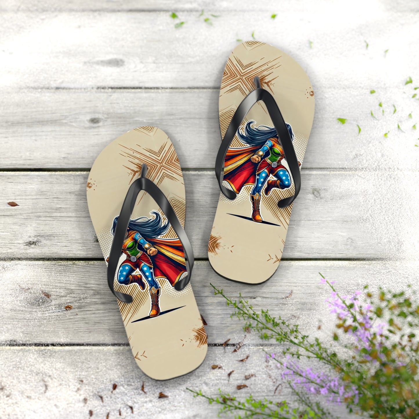 Saffron Warrior Flip Flops