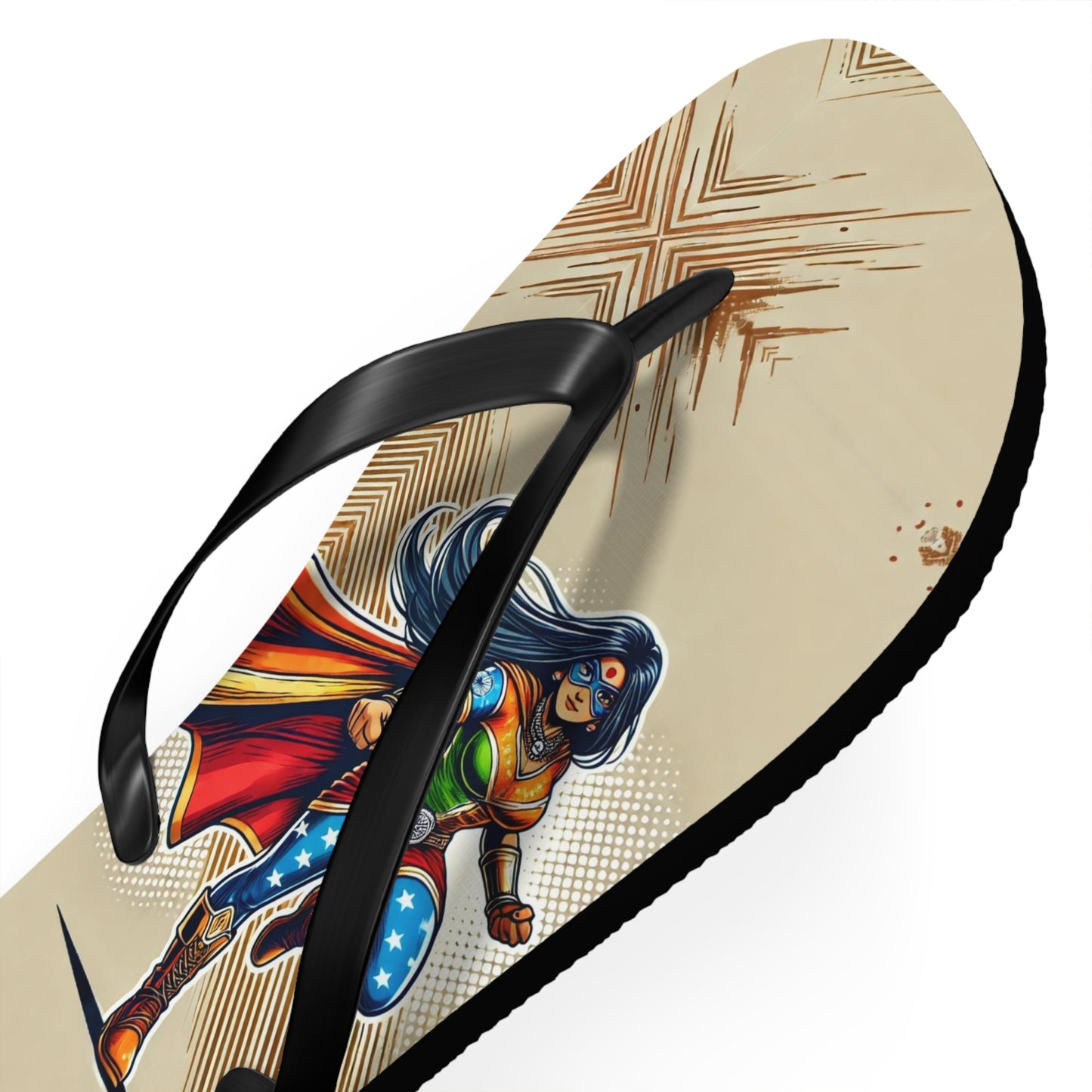 Saffron Warrior Flip Flops