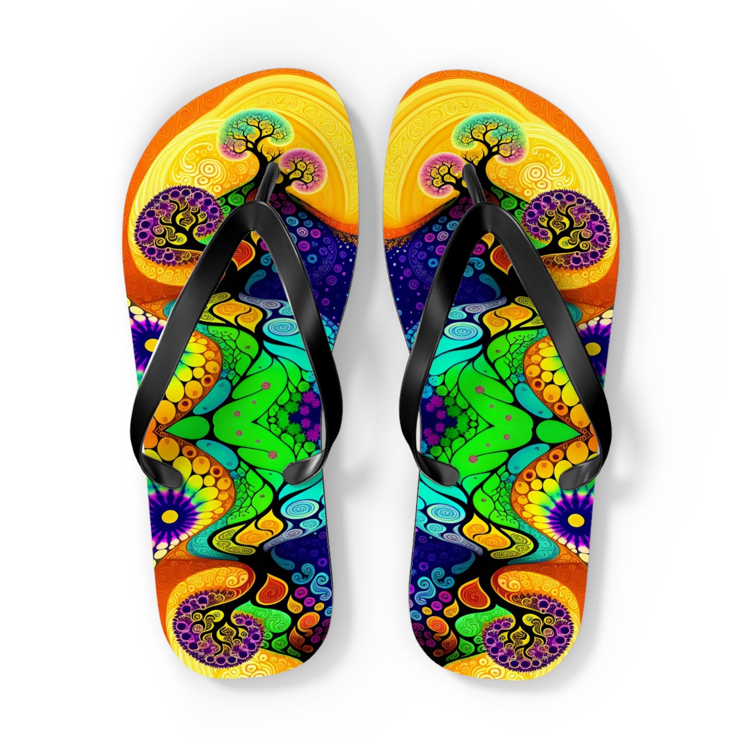 Tree Landscape Flip Flops