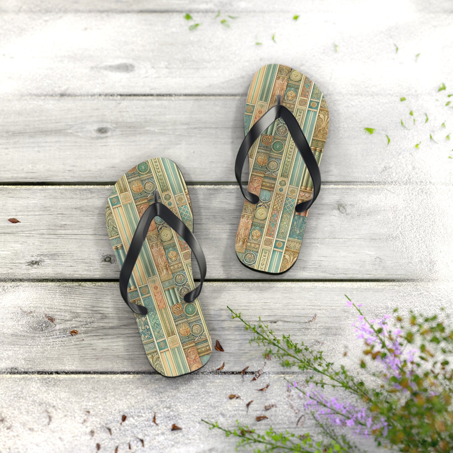 Coin Collection Flip Flops