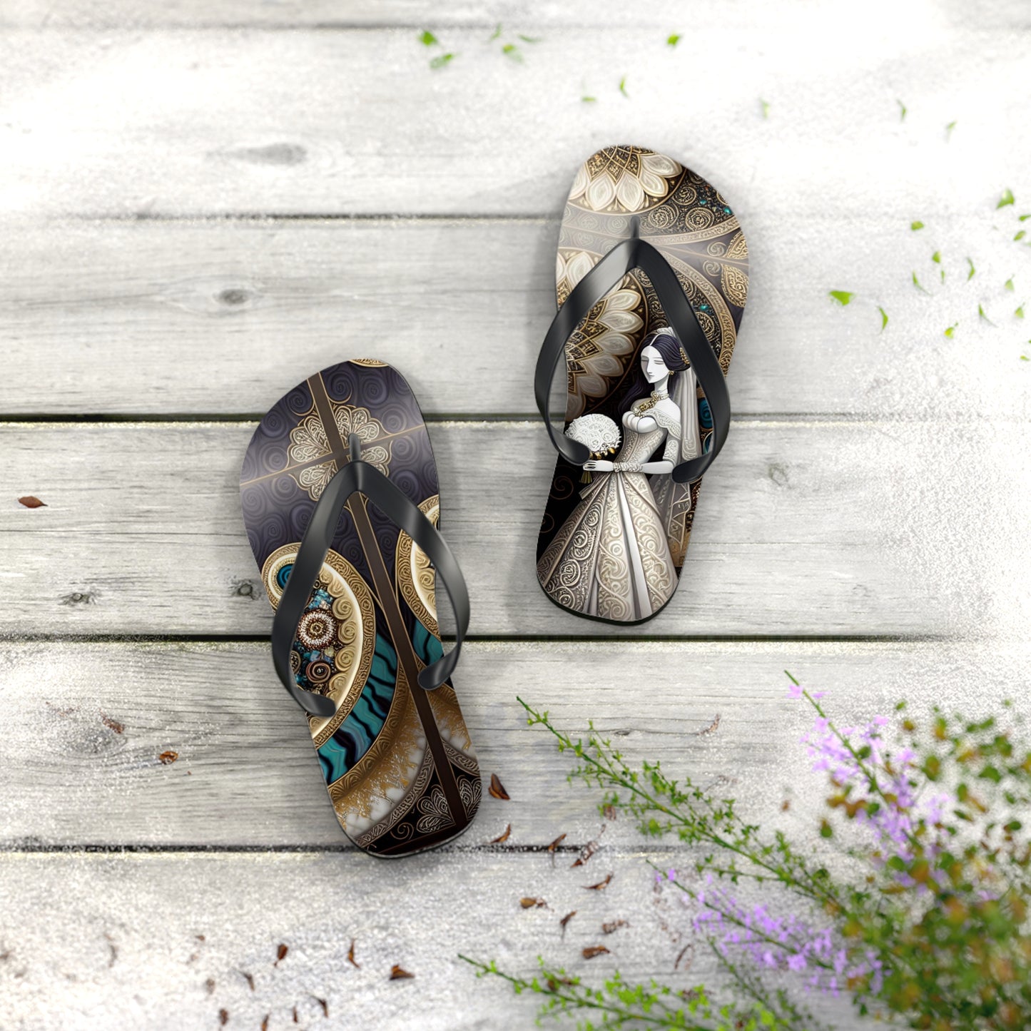 Virgin Bride Flip Flops