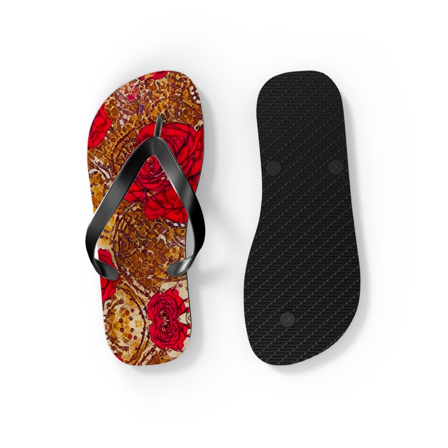 Rustic Rose Flip Flops
