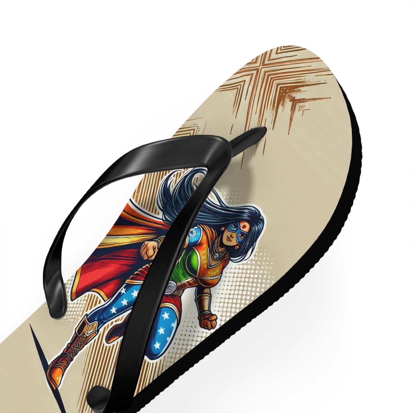 Saffron Warrior Flip Flops