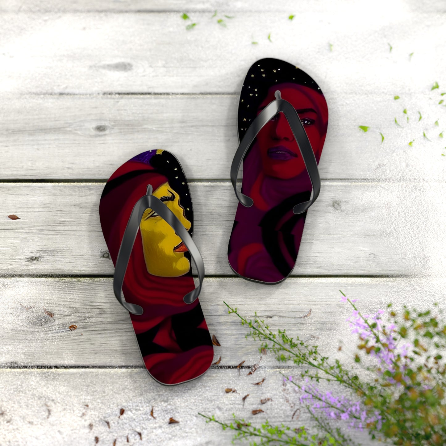 Clear Night Flip Flops