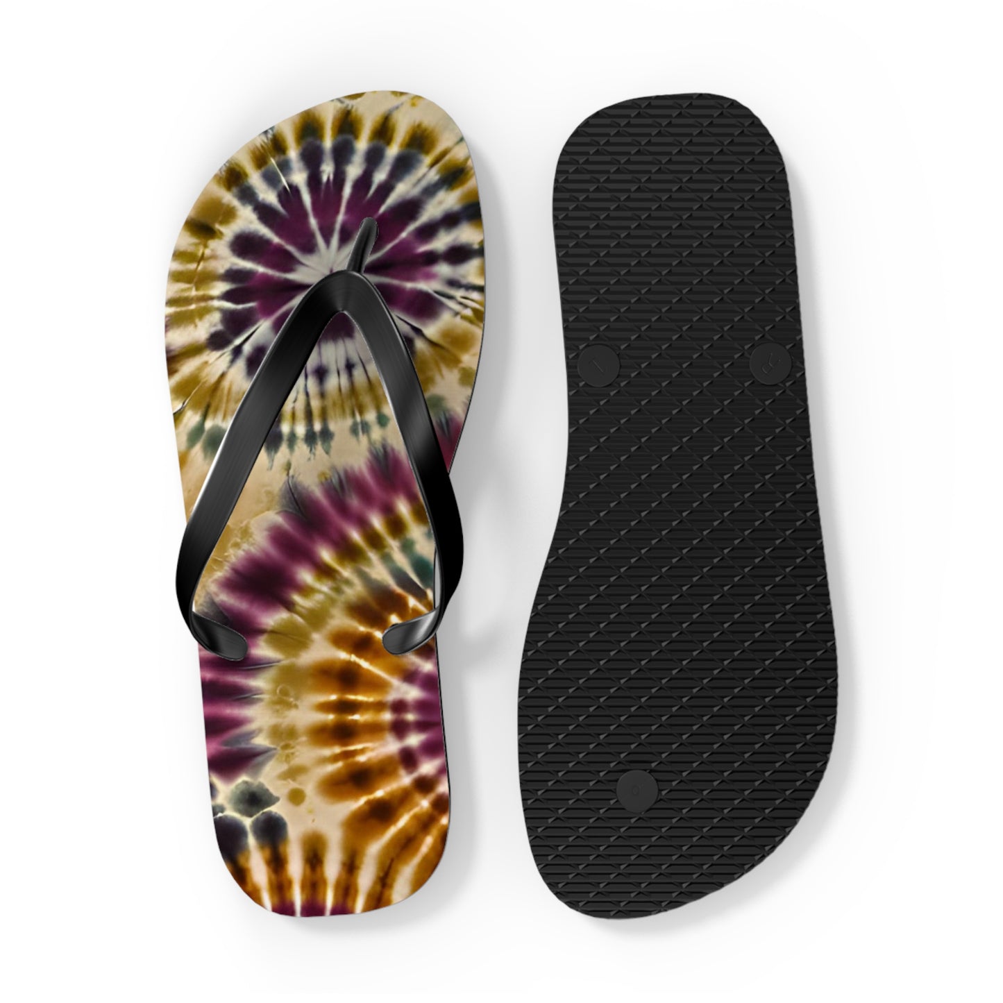 Earth Tie-Dye Flip Flops