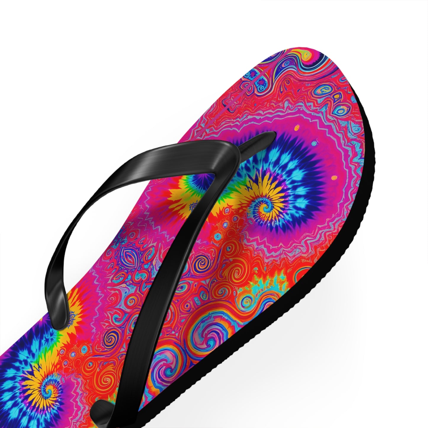 Electric Rainbow Flip Flops