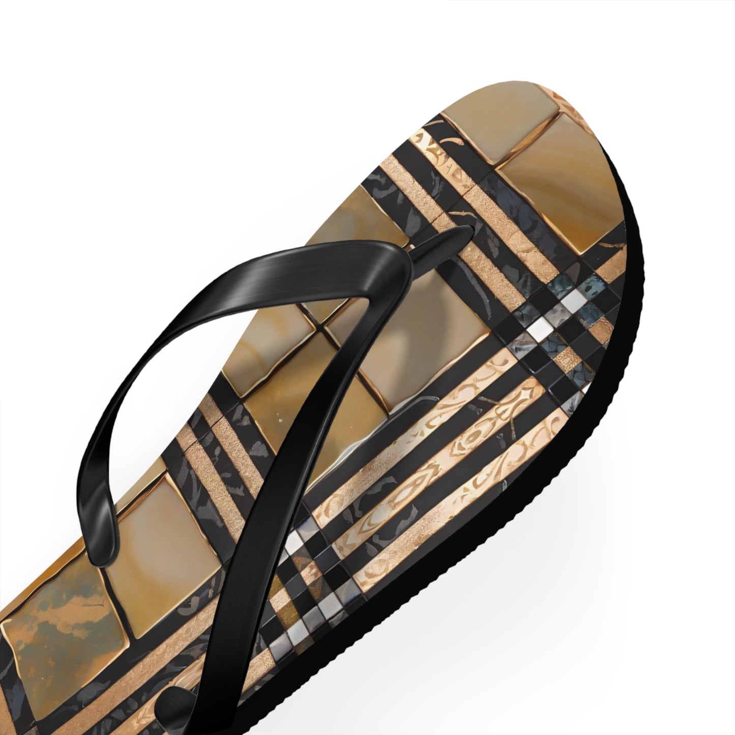 Tile with Stripes Flip Flops