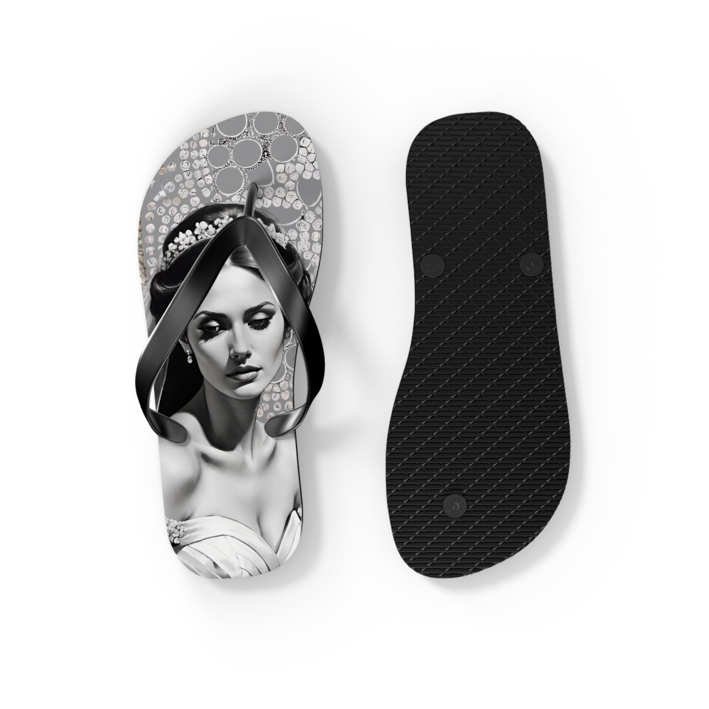 Bride Grey Flip Flops