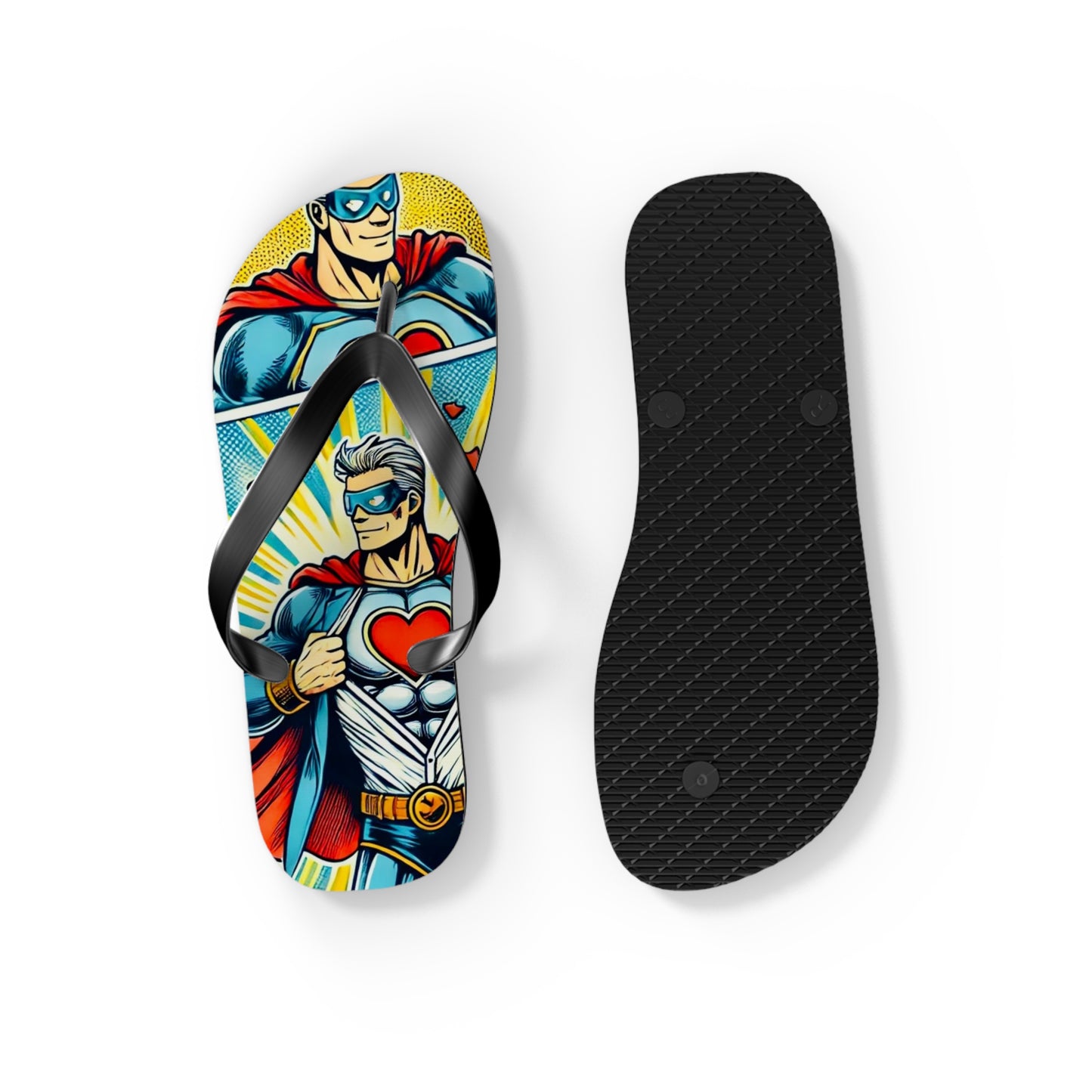 Captain Manhart Comic Flip Flops