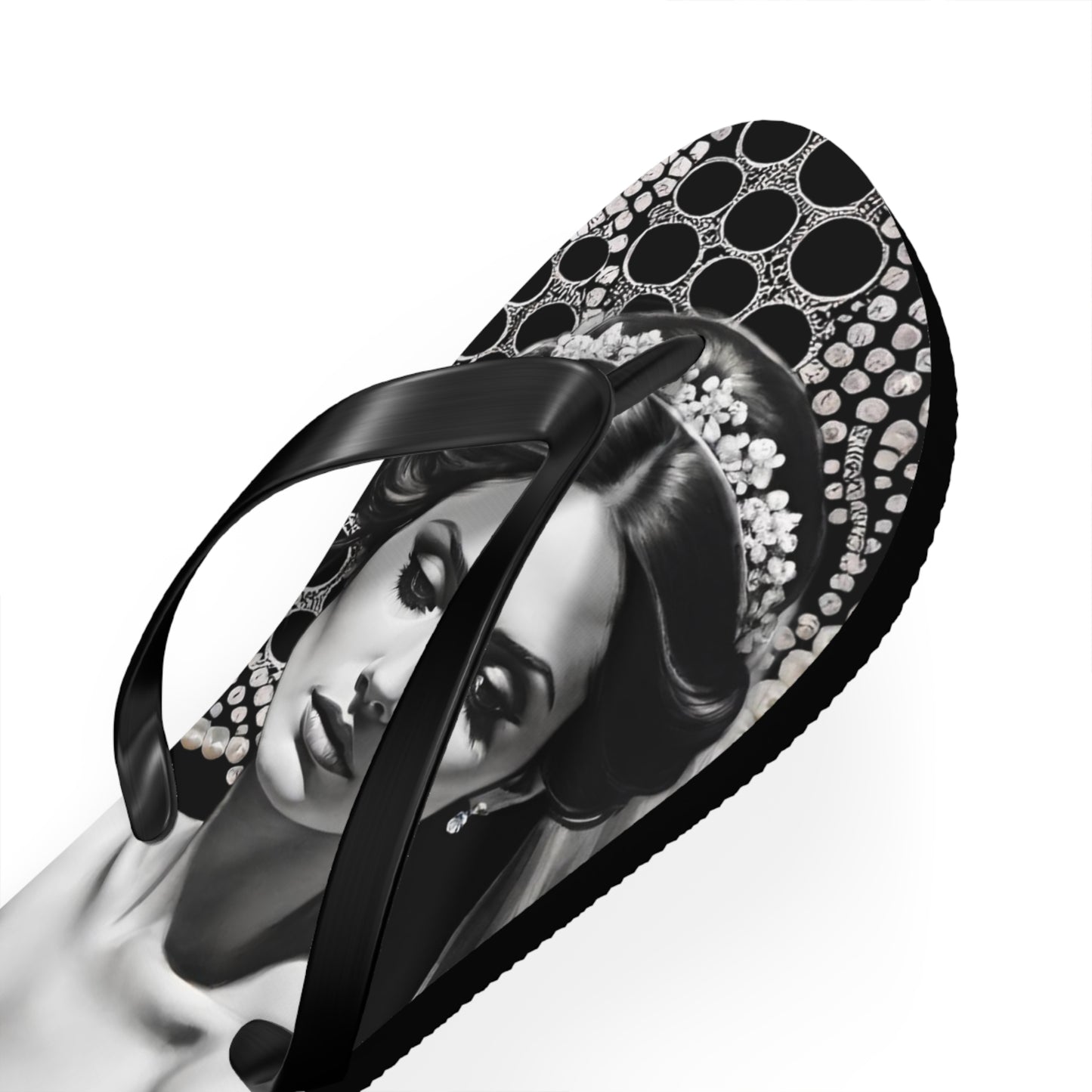 Bride Black Flip Flops