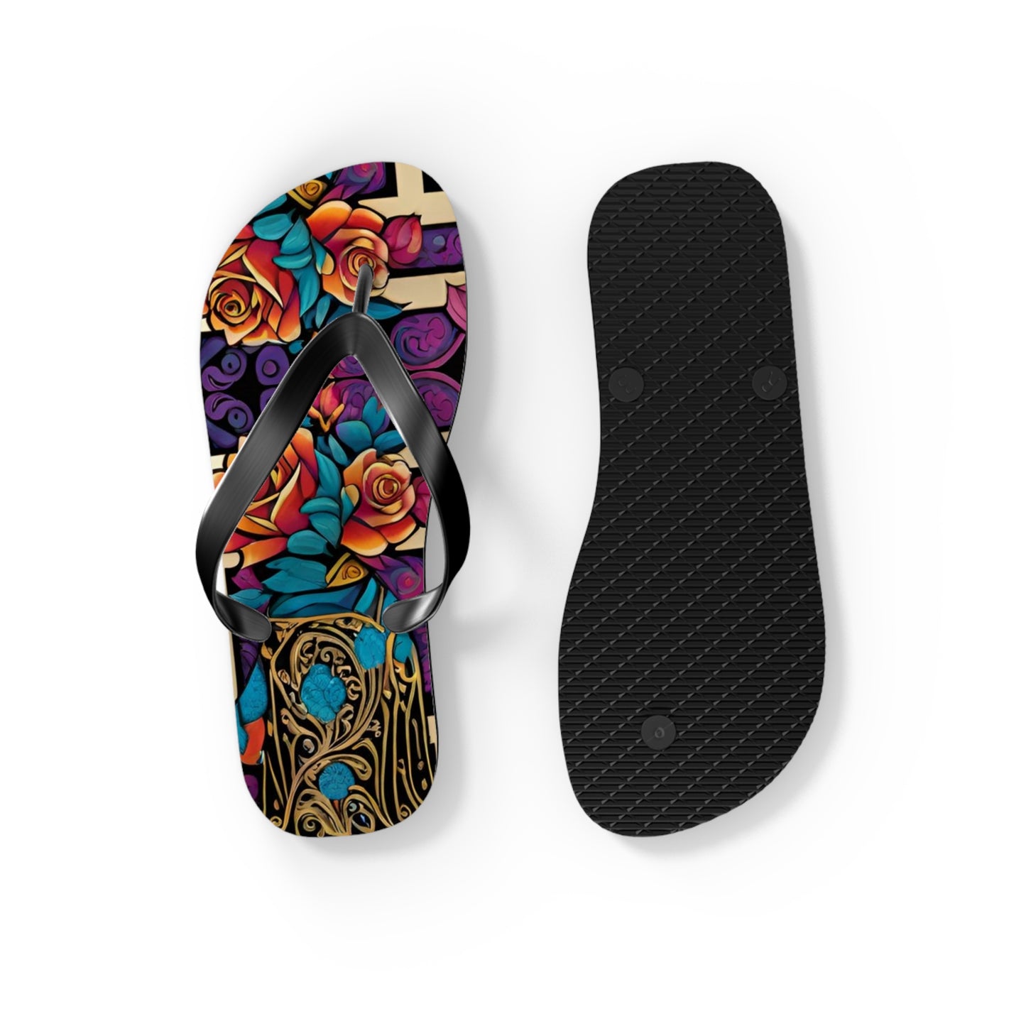Rose Vine Flip Flops