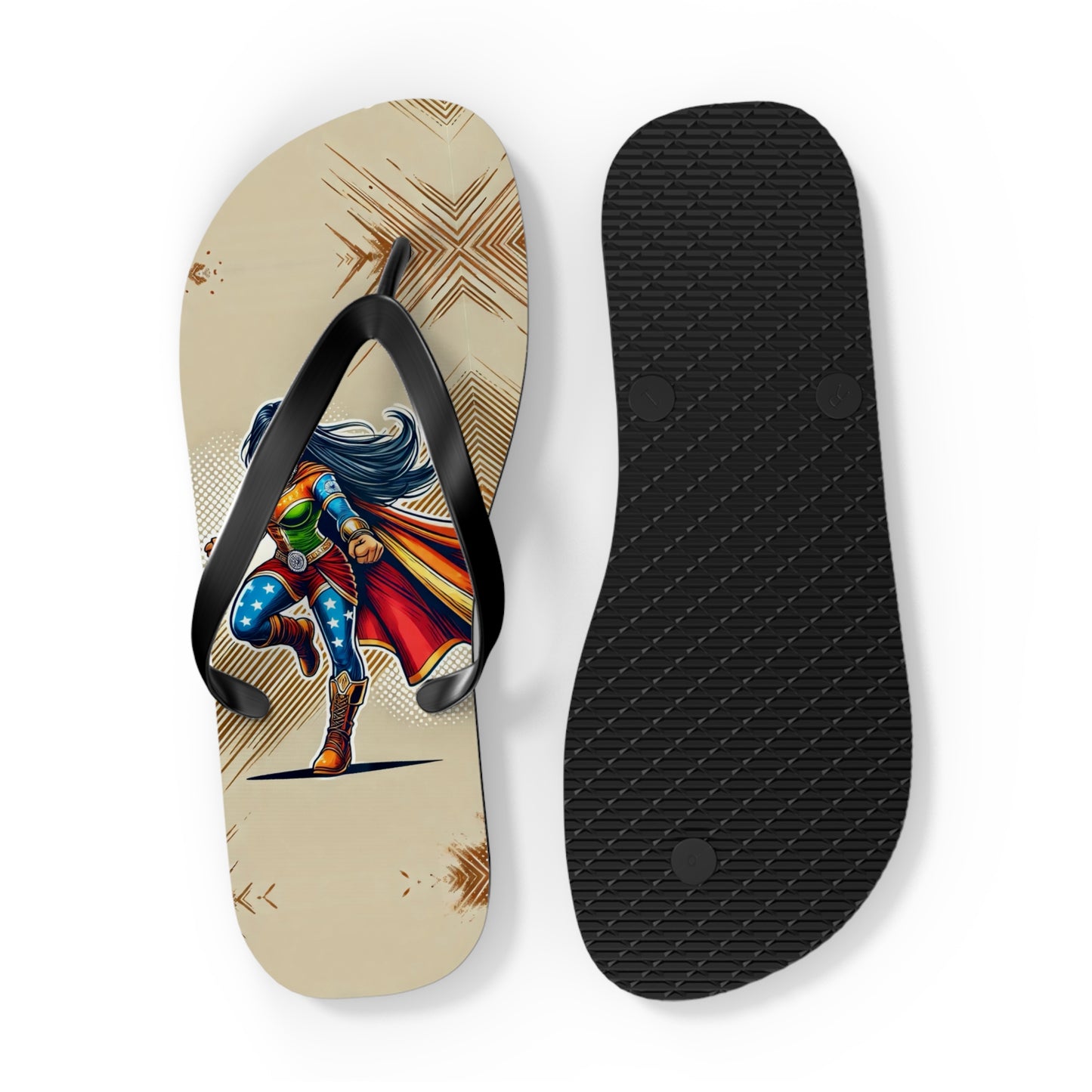 Saffron Warrior Flip Flops