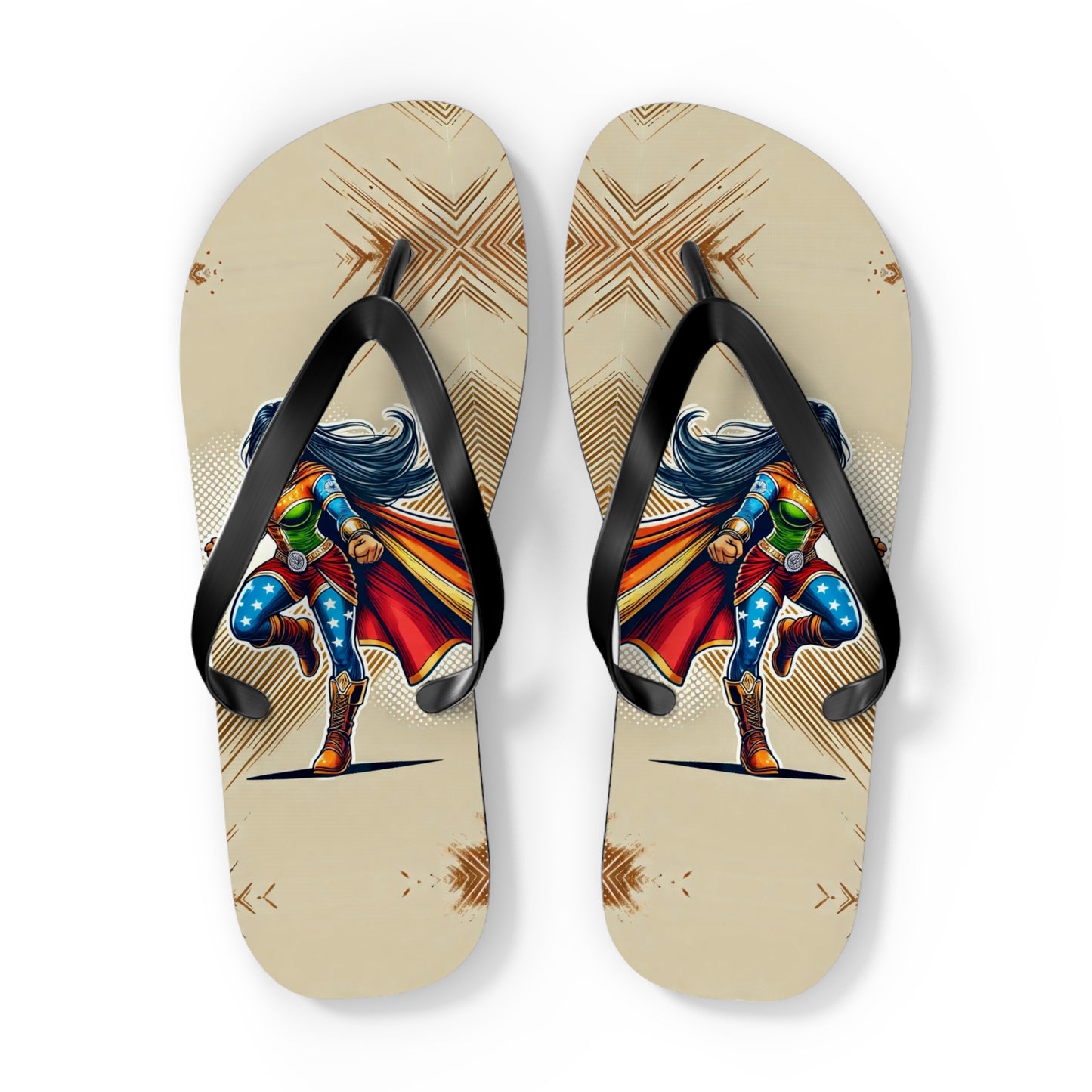 Saffron Warrior Flip Flops