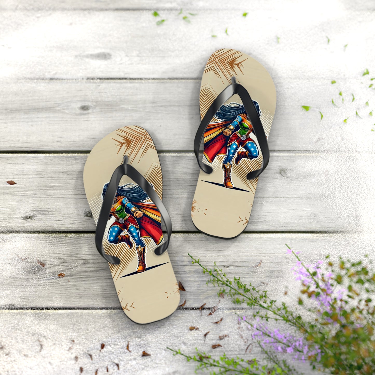 Saffron Warrior Flip Flops