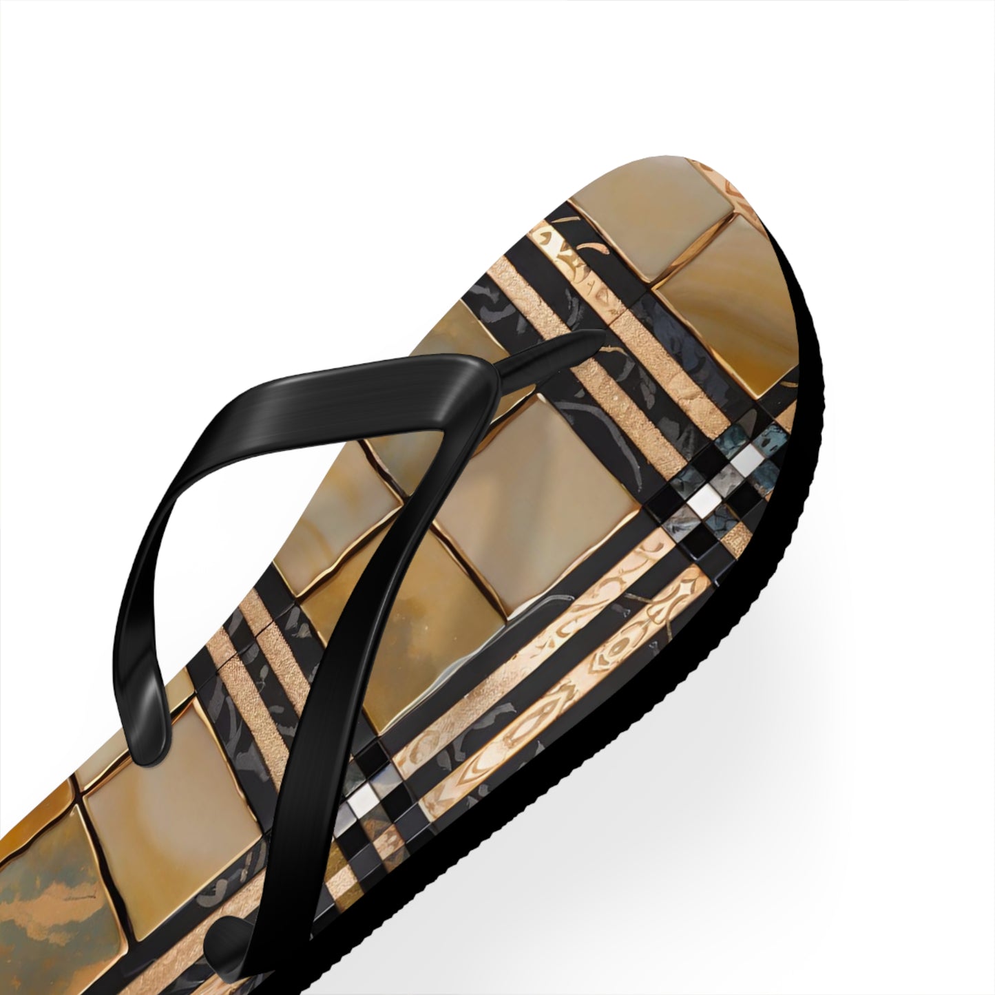 Tile with Stripes Flip Flops
