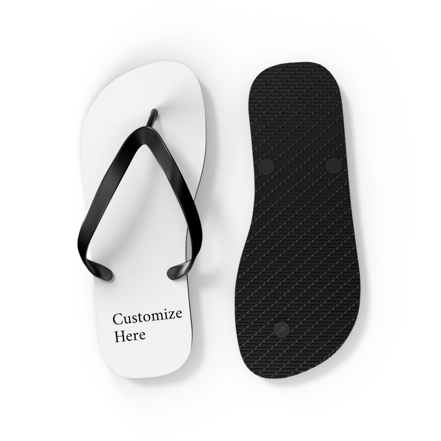 Customize Here Flip Flops
