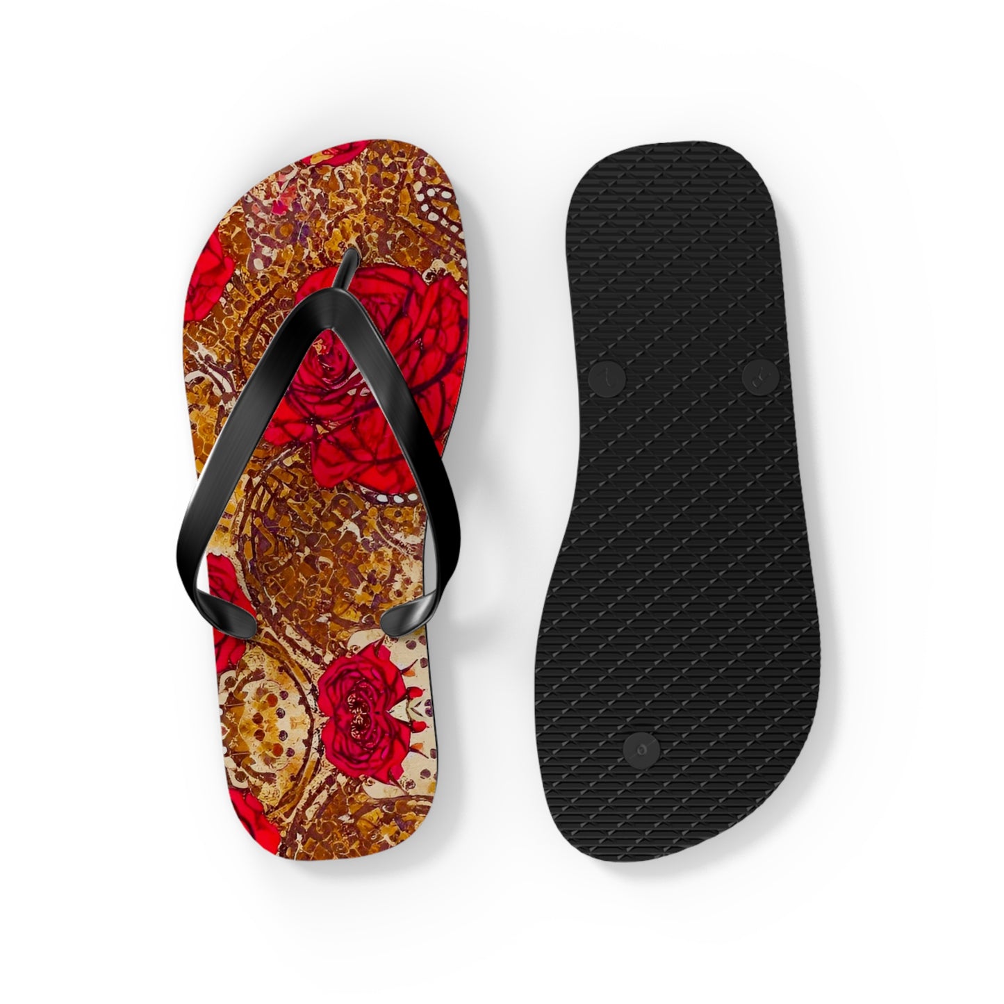 Rustic Rose Flip Flops