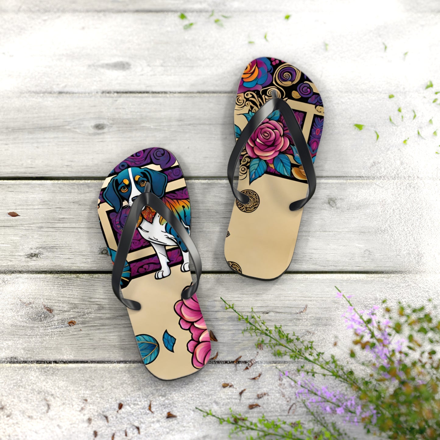 Dog Model Flip Flops