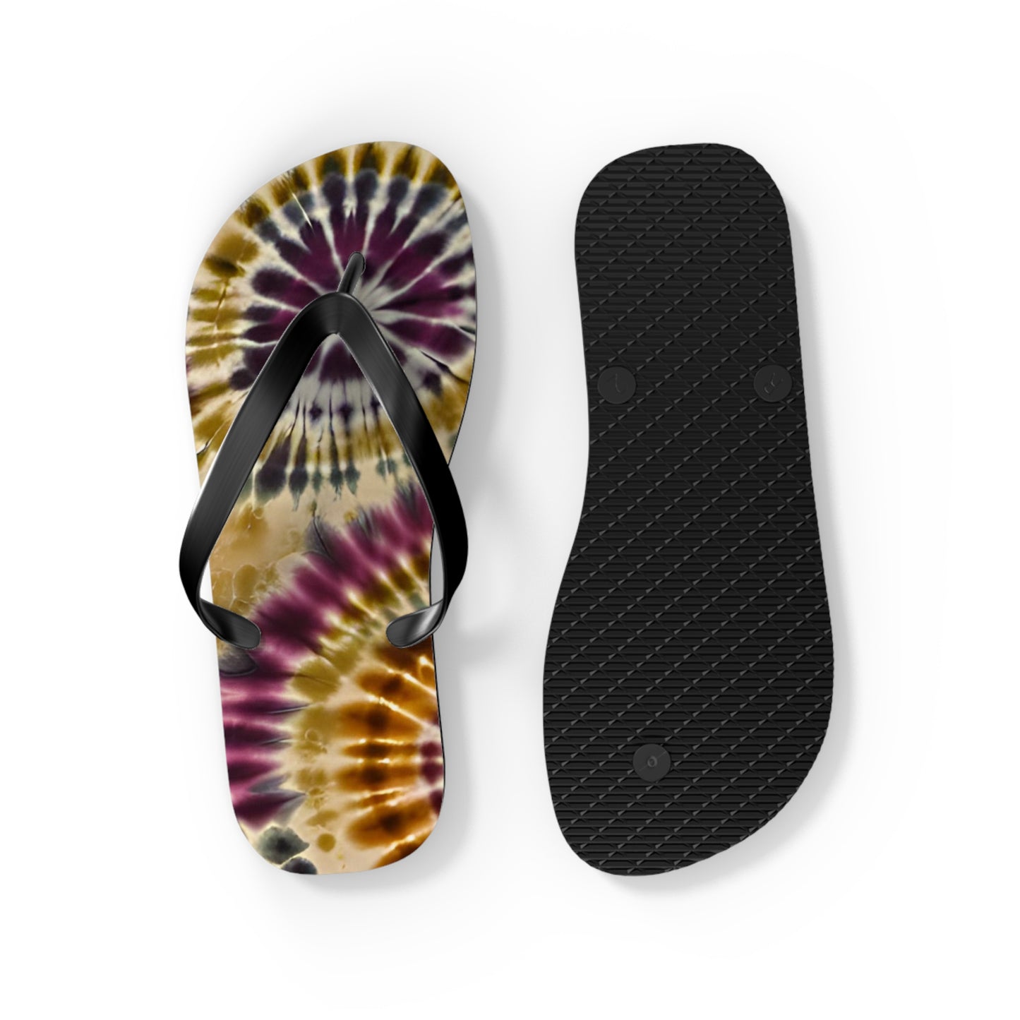 Earth Tie-Dye Flip Flops