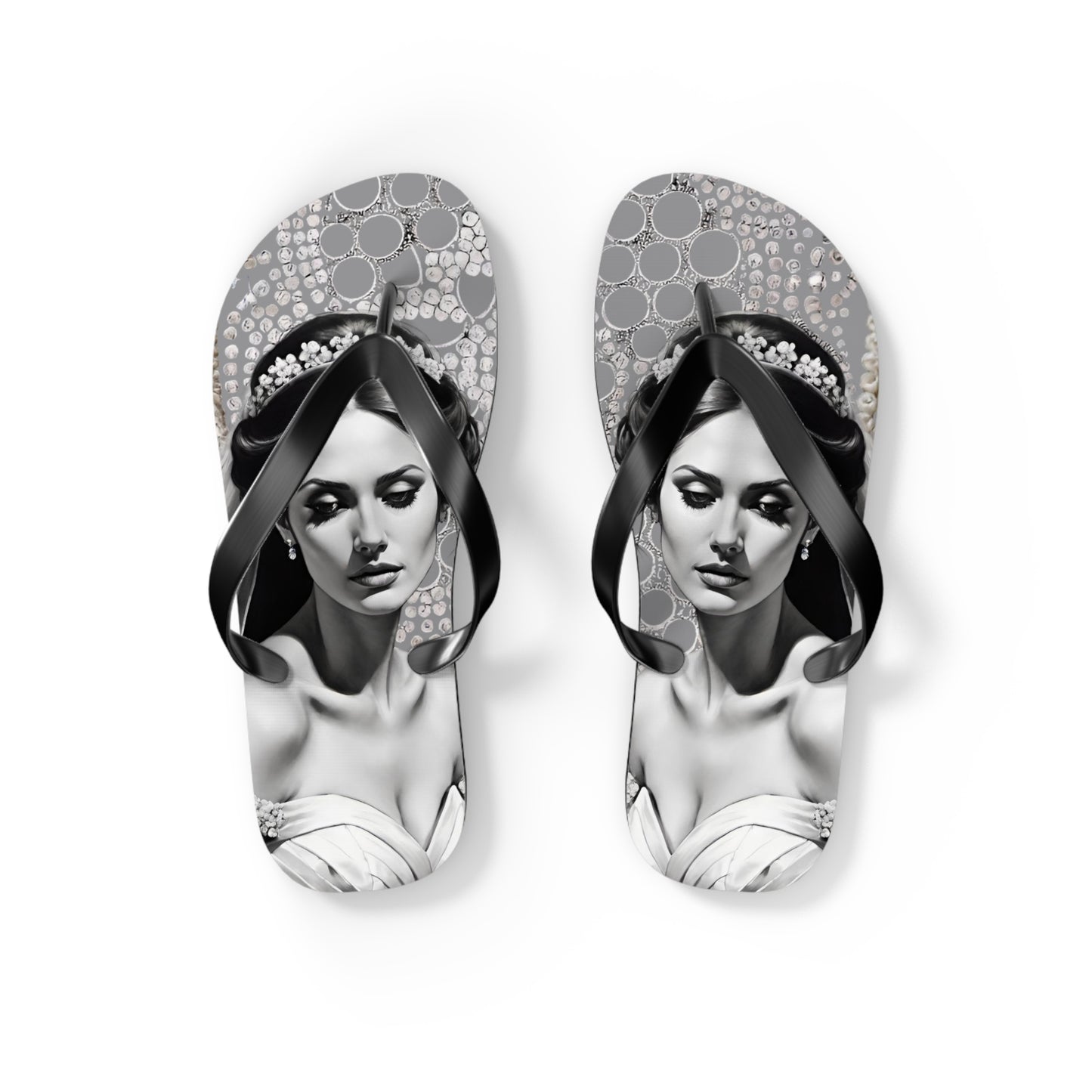 Bride Grey Flip Flops