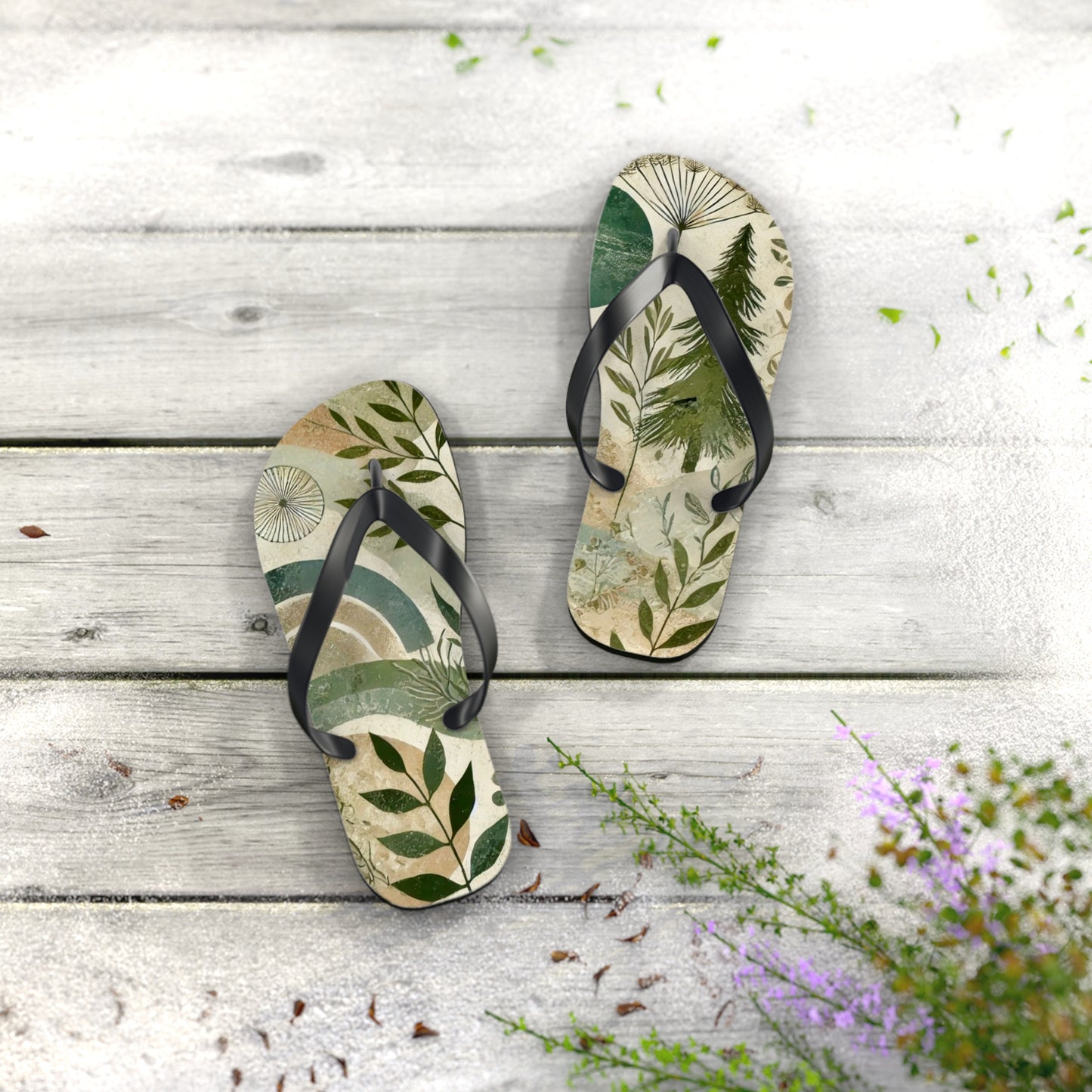 Forest Haze Flip Flops