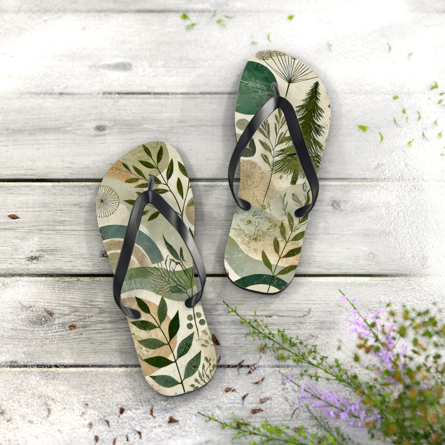 Forest Haze Flip Flops