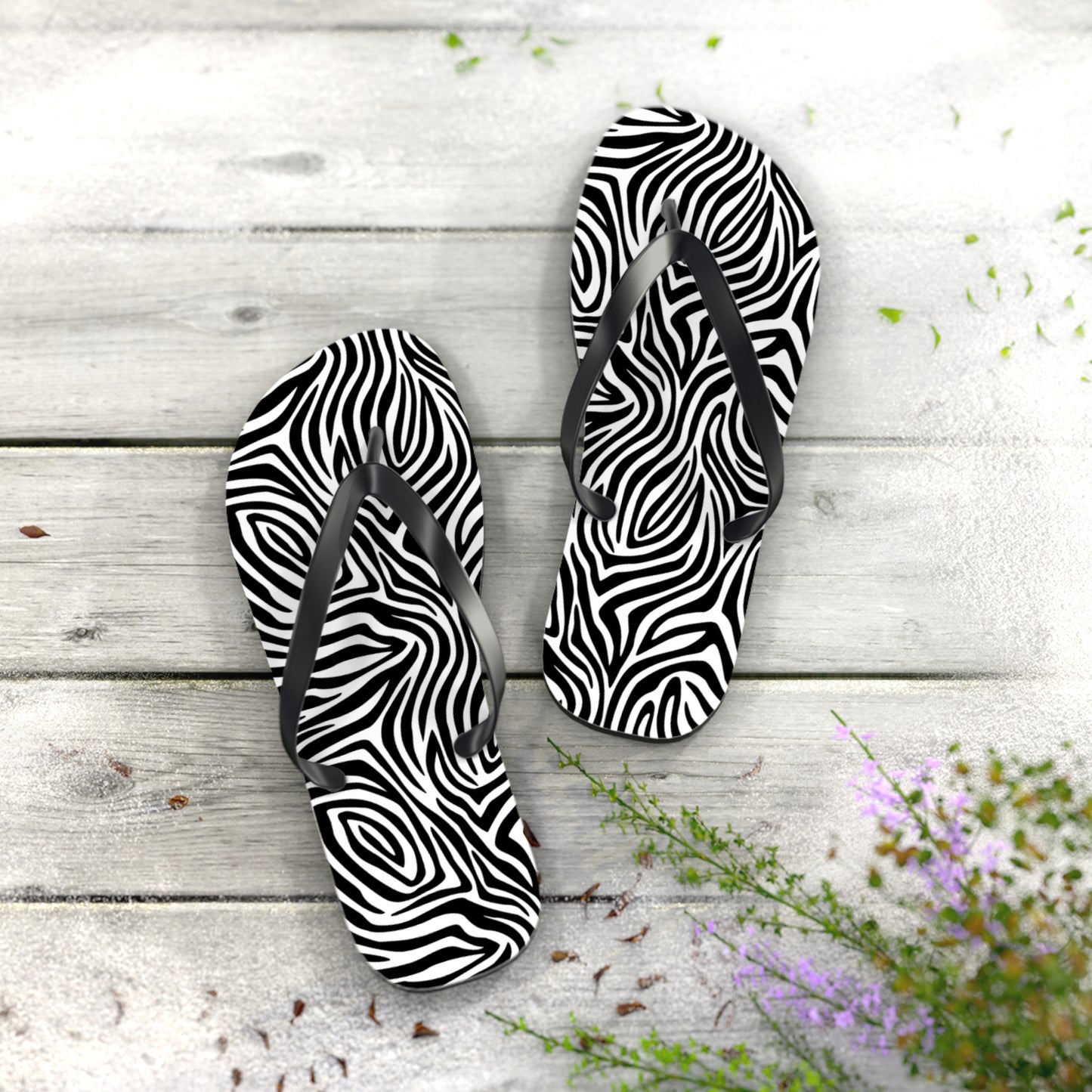 Zephyr Zebra Flip Flops