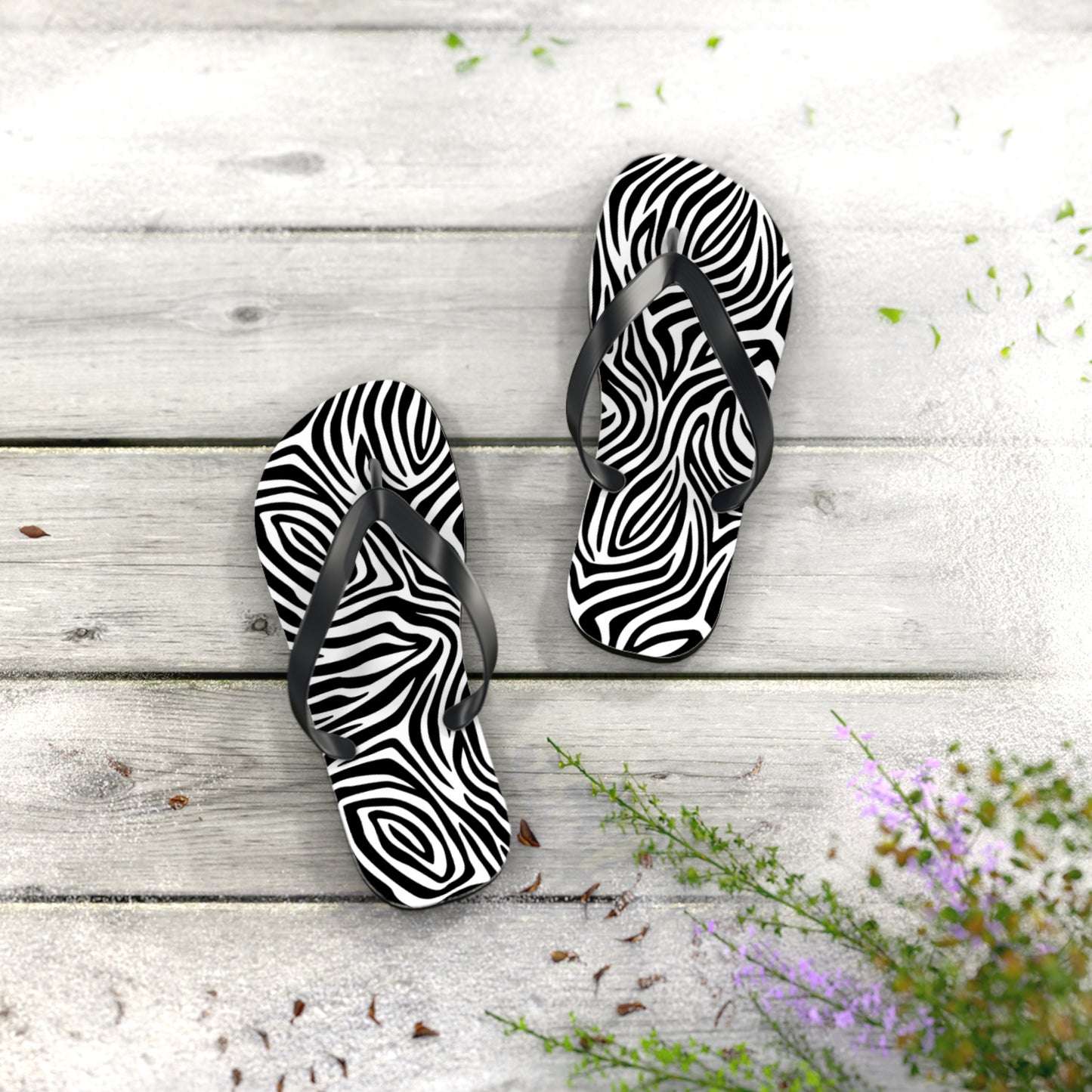 Zephyr Zebra Flip Flops