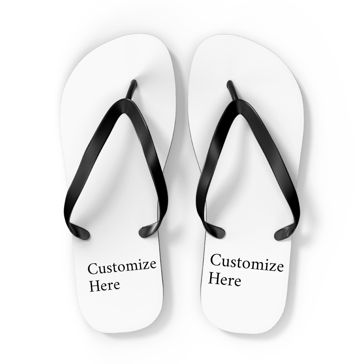 Customize Here Flip Flops