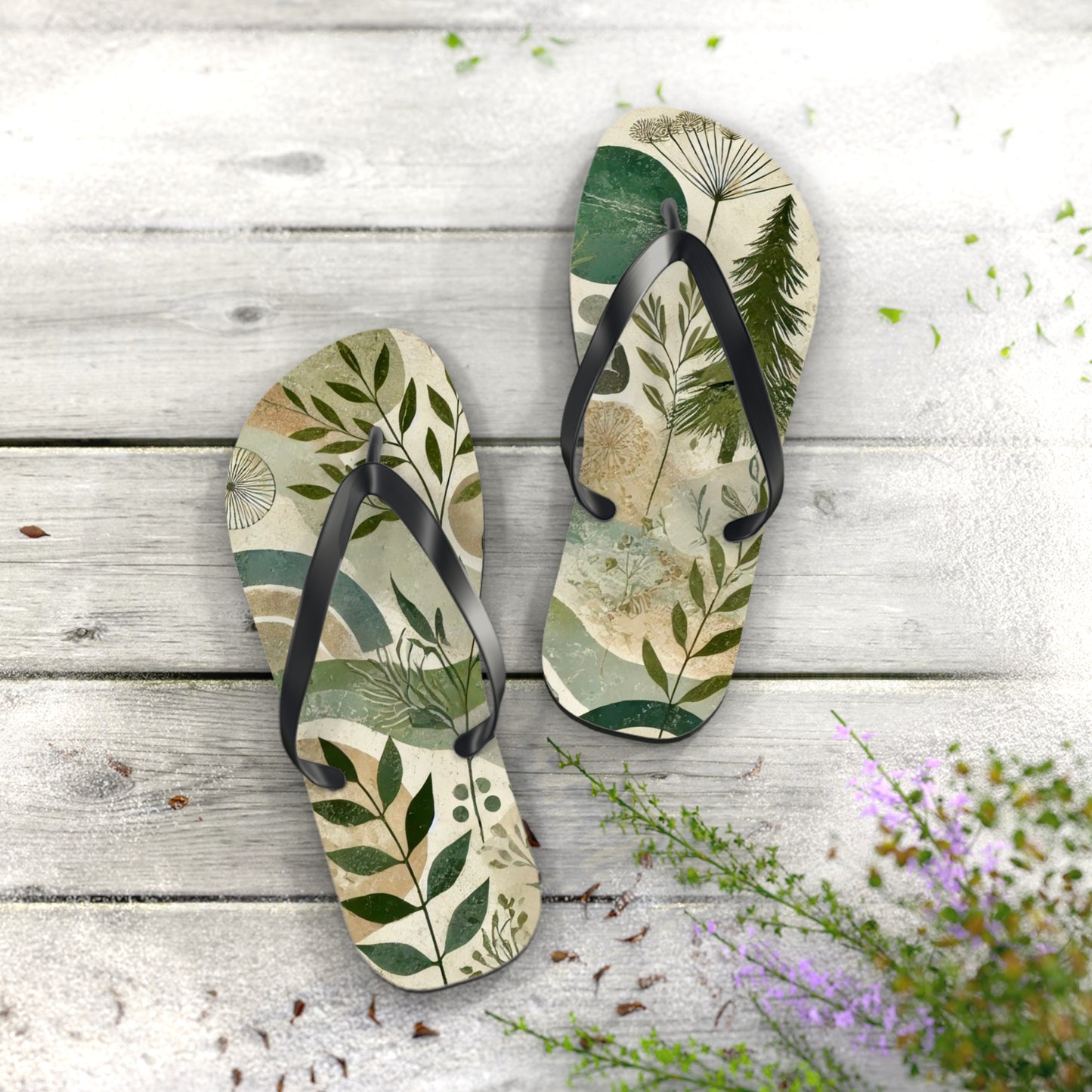 Forest Haze Flip Flops