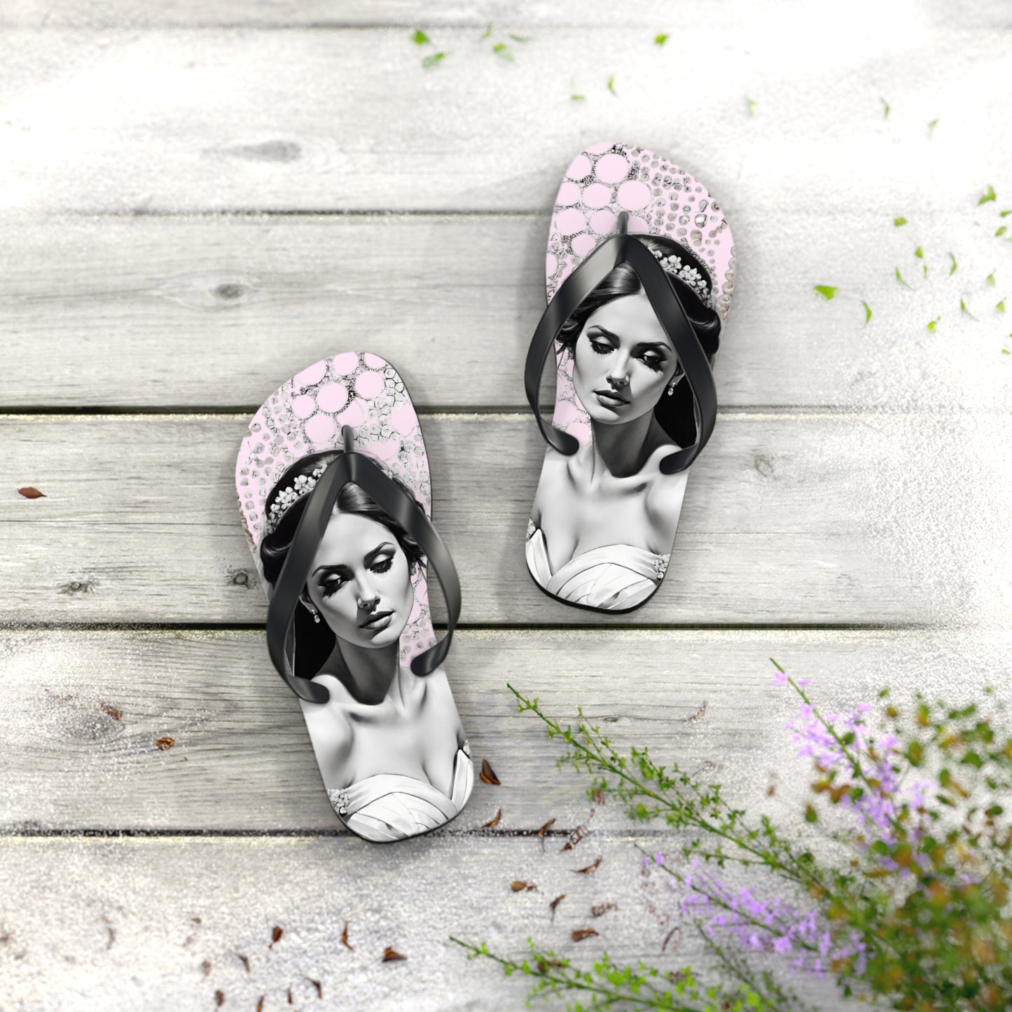 Bride Lt Pink Flip Flops