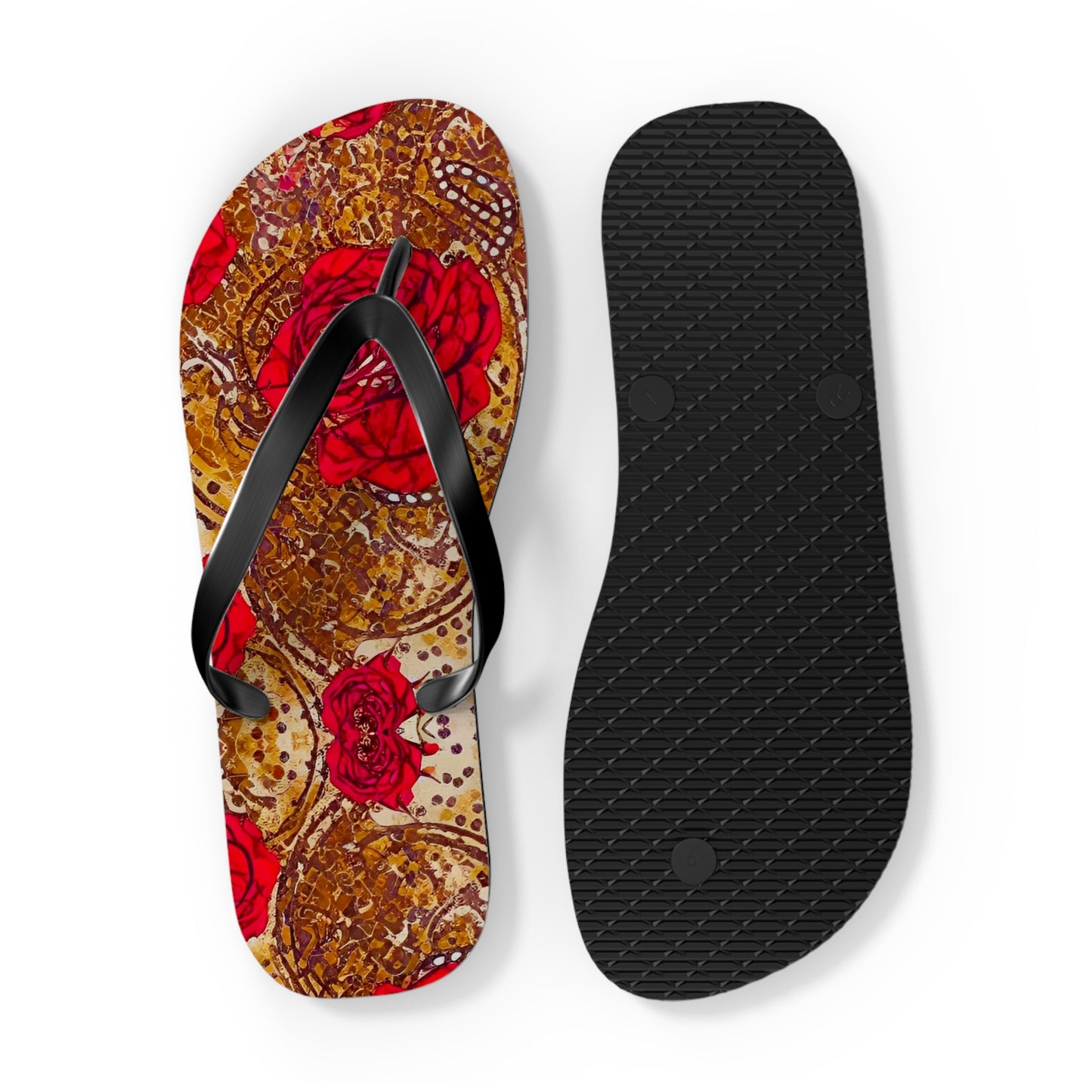 Rustic Rose Flip Flops