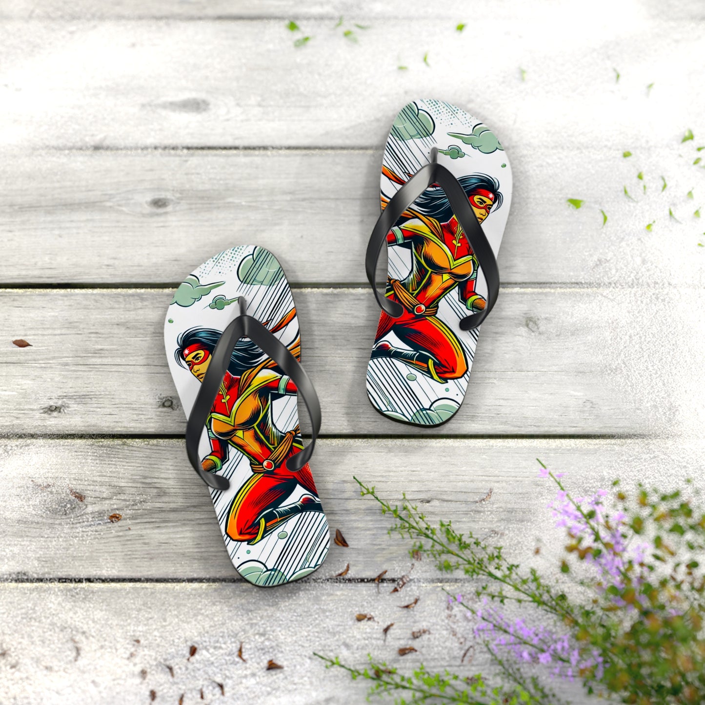 Crimson Swift Picnic Flip Flops