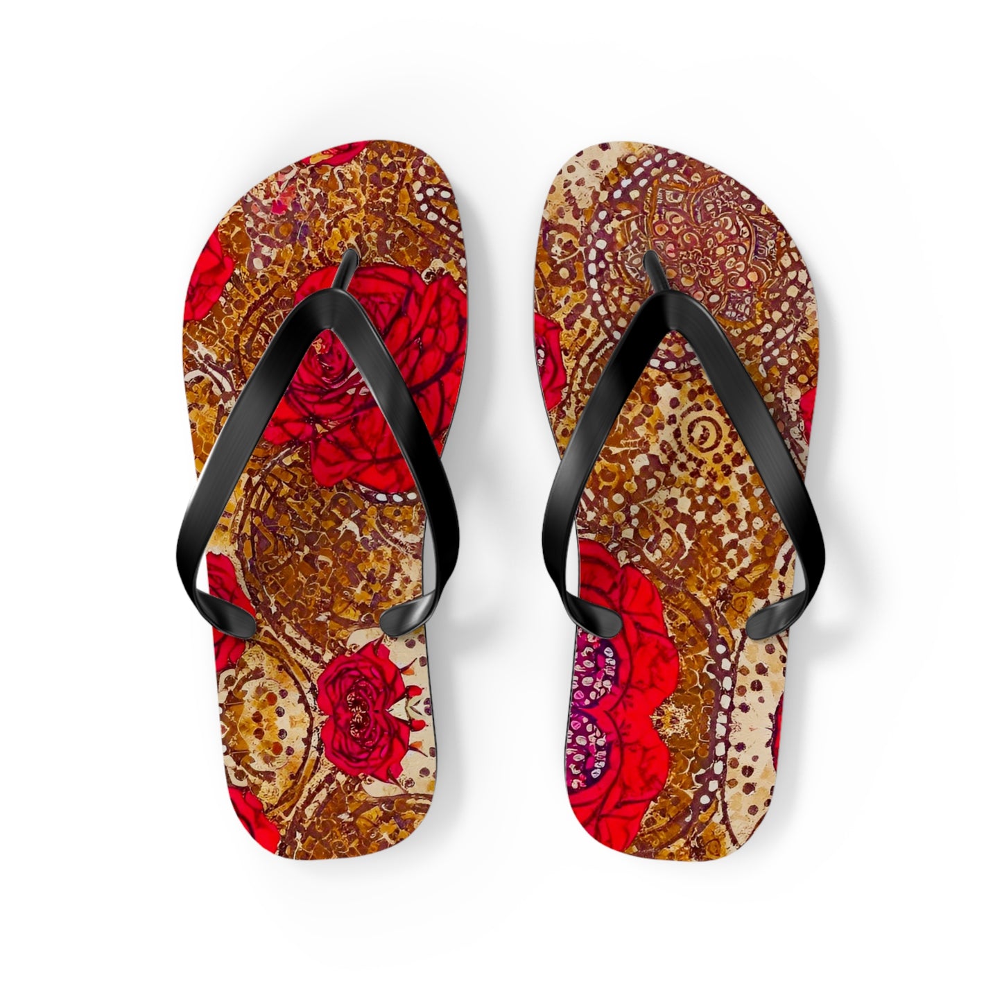 Rustic Rose Flip Flops