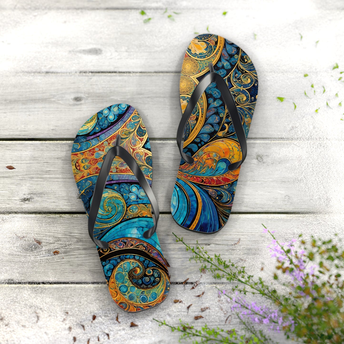 Galaxy Explorer Flip Flops