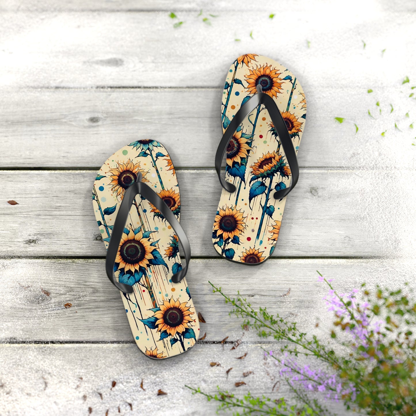 Sunflower Goodness Flip Flops