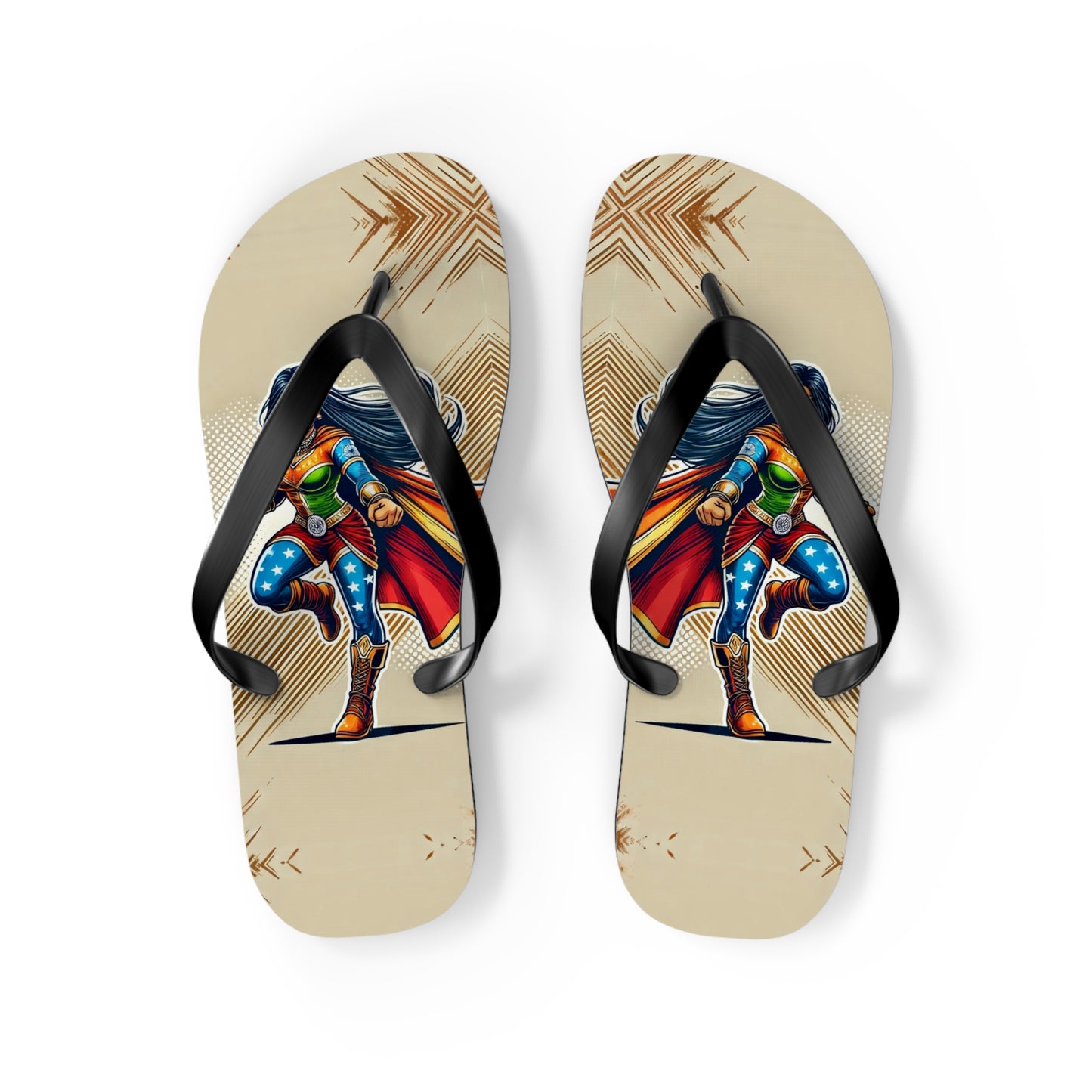 Saffron Warrior Flip Flops