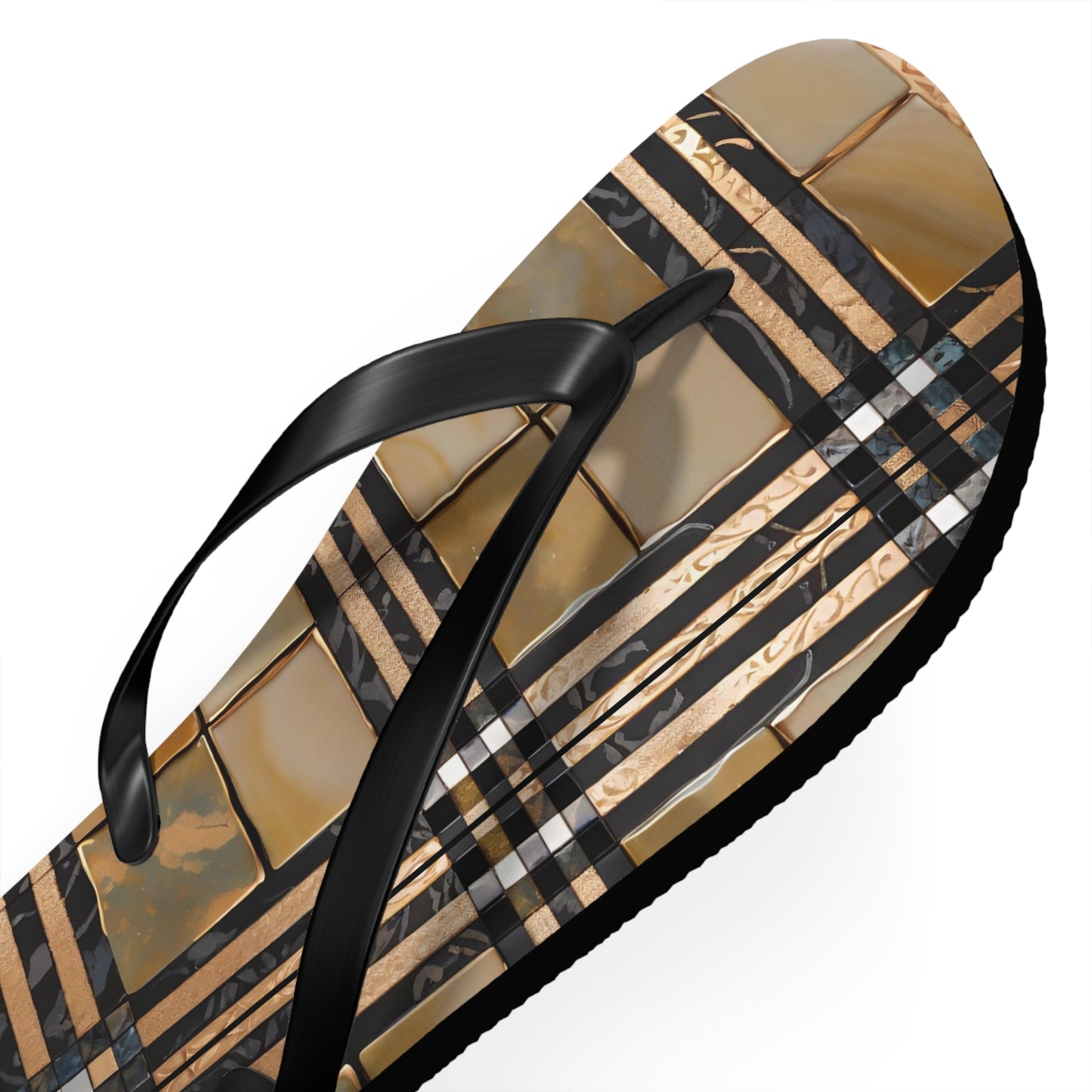 Tile with Stripes Flip Flops