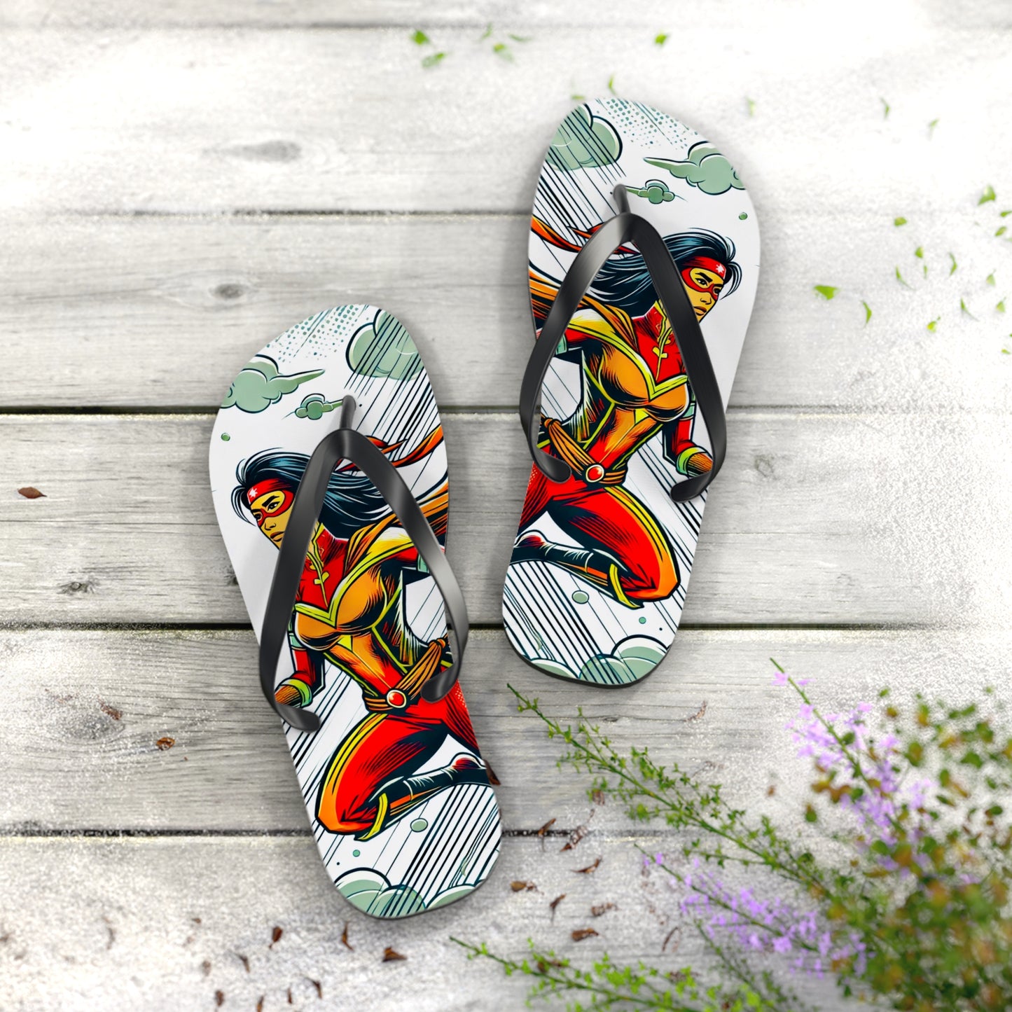 Crimson Swift Picnic Flip Flops