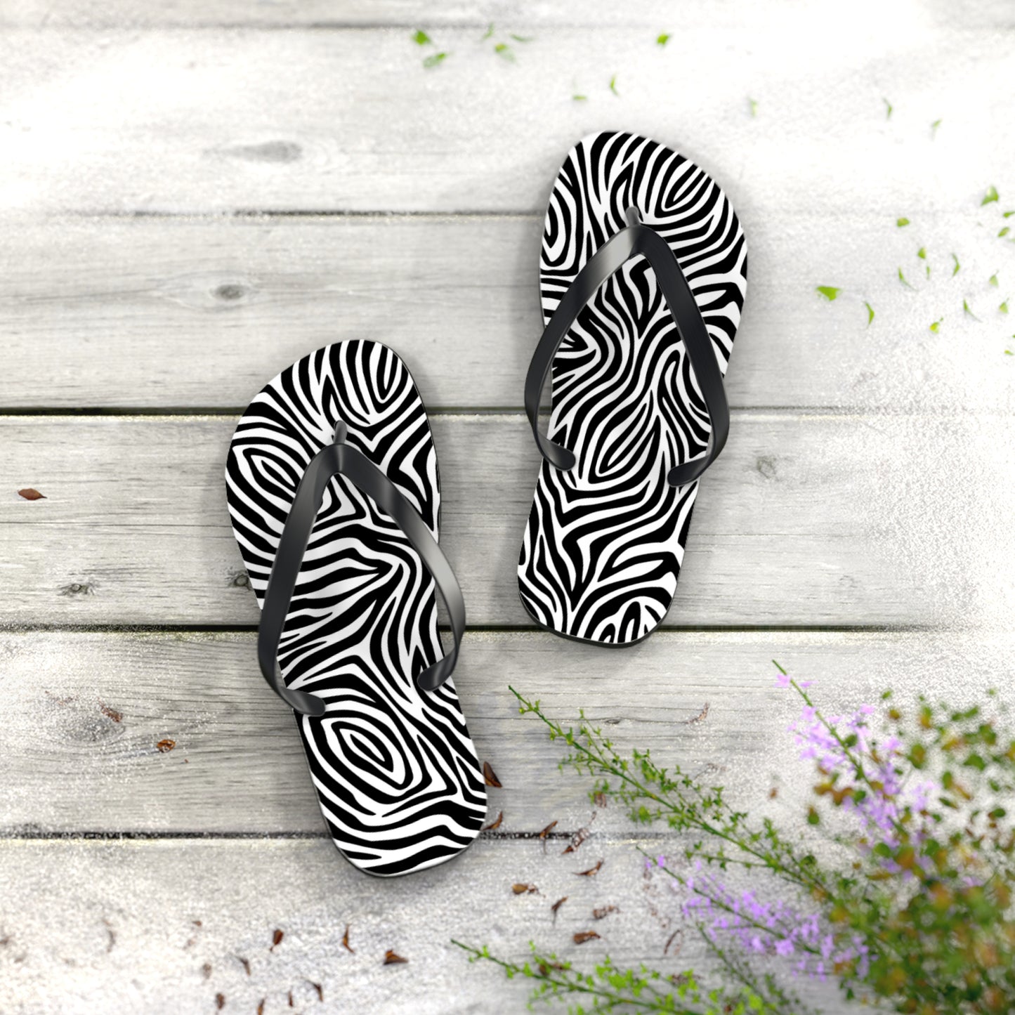 Zephyr Zebra Flip Flops