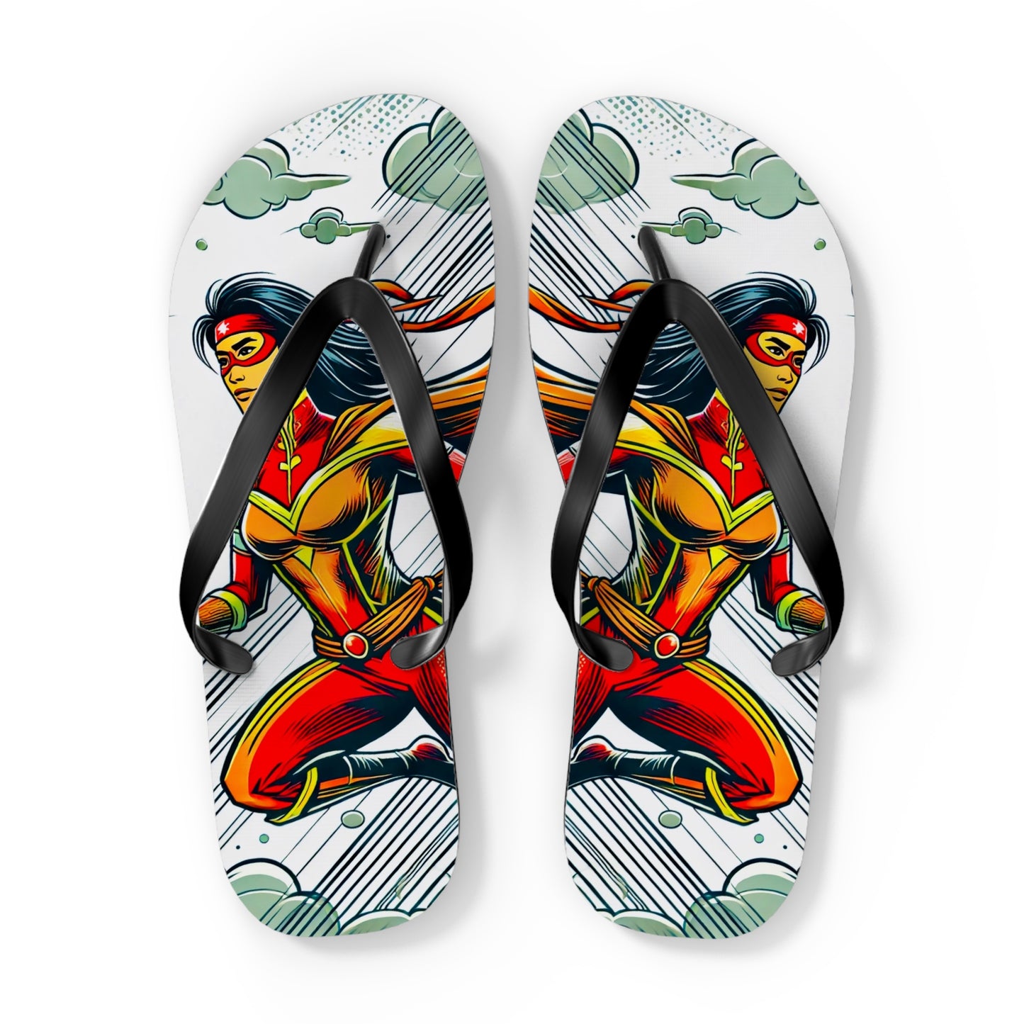 Crimson Swift Picnic Flip Flops