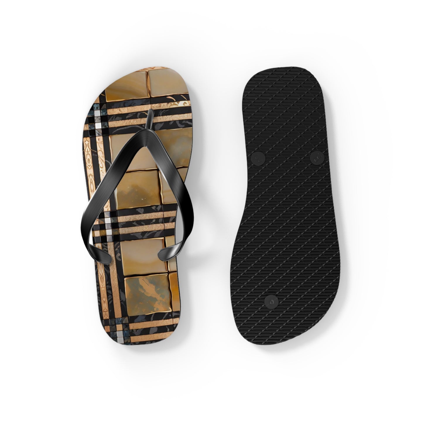 Tile with Stripes Flip Flops