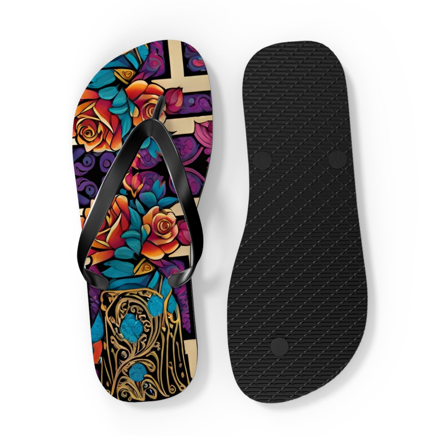 Rose Vine Flip Flops
