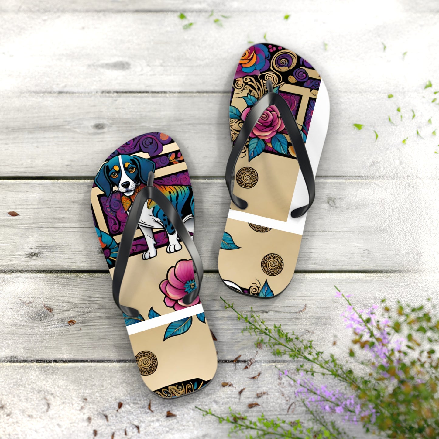 Dog Model Flip Flops