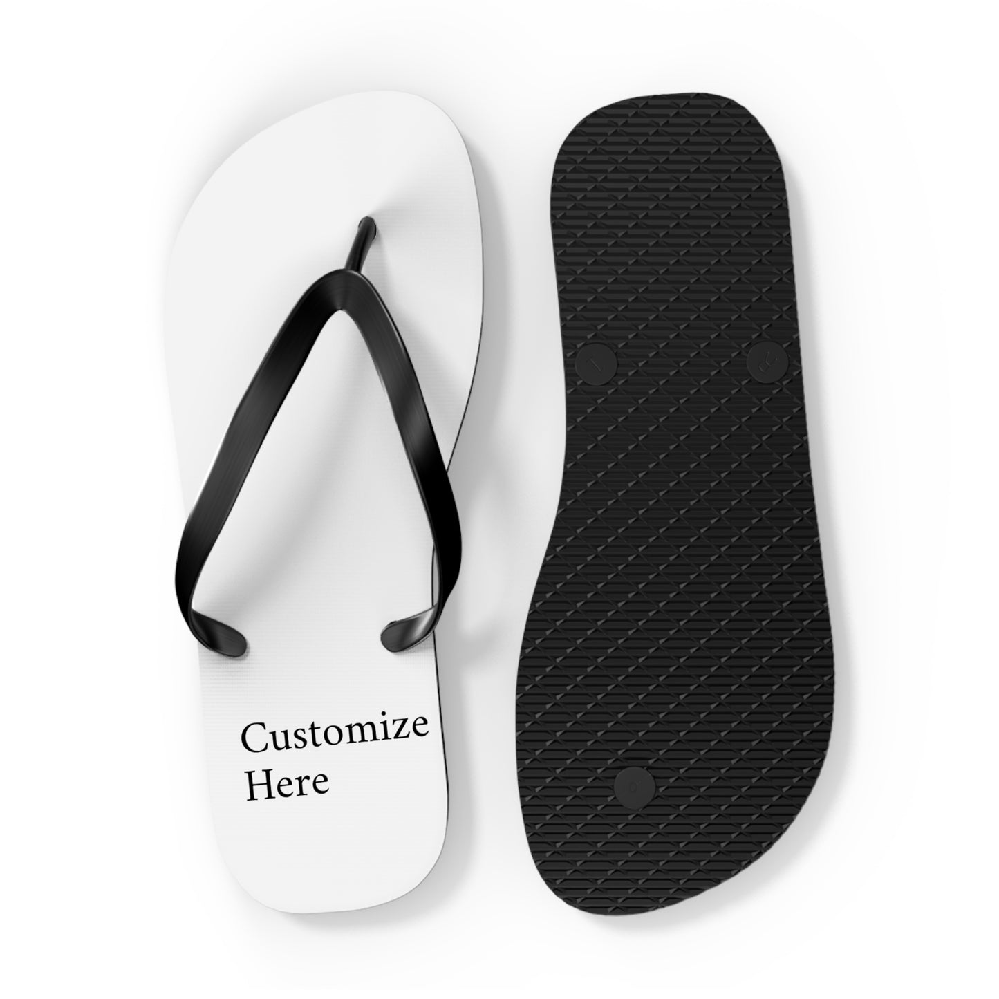 Customize Here Flip Flops