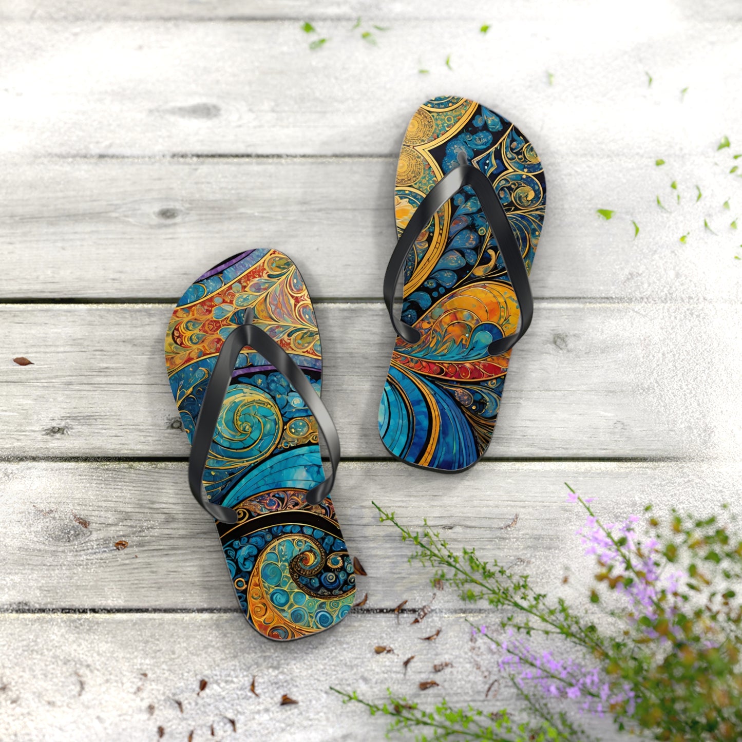 Galaxy Explorer Flip Flops