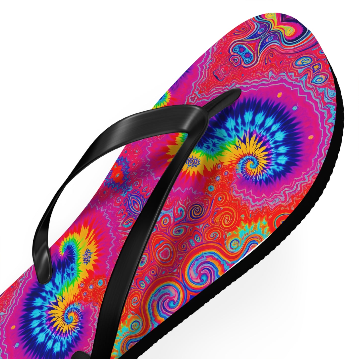 Electric Rainbow Flip Flops