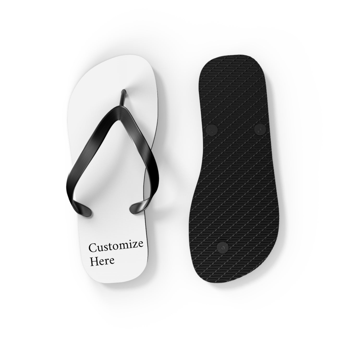 Customize Here Flip Flops