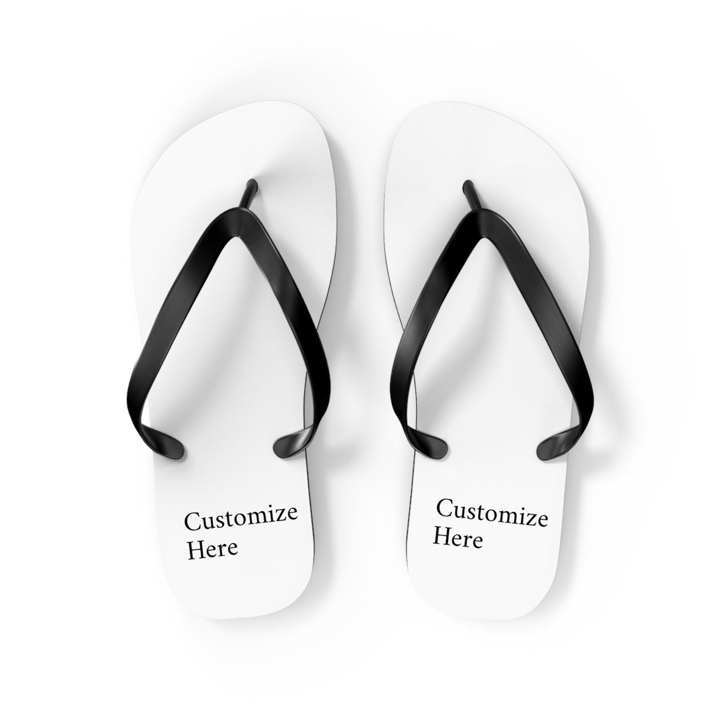 Customize Here Flip Flops