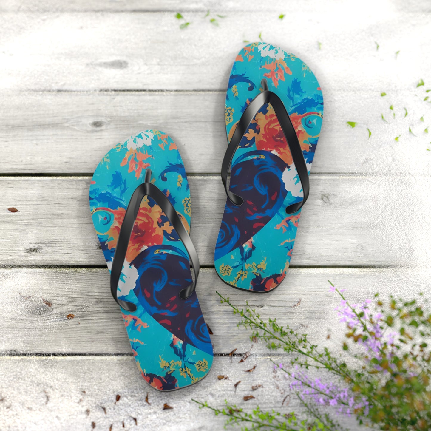 Heart in Bloom Flip Flops